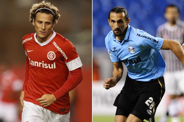 La Europa es aqui: os atacantes de luxo da dupla Gre-Nal Montagem sobre fotos Diego Vara e Mauro Vieira/