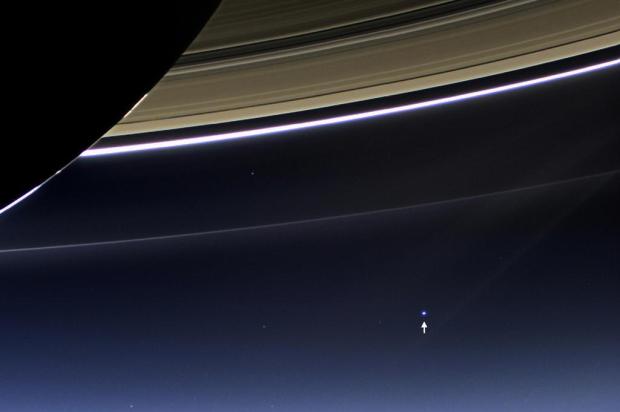 Nasa divulga foto espetacular da Terra tirada perto de Saturno AFP PHOTO/NASA/JPL-Caltech/SSI