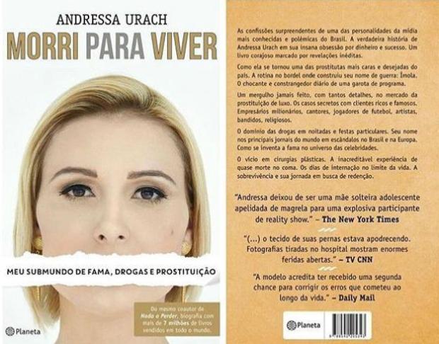 Em biografia, Andressa Urach revela que foi uma das prostitutas mais caras do país Instagram/Reprodução