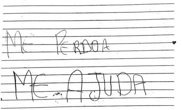 "Eu pedi a Deus coragem", diz menina em carta que denuncia pai por estupro Divulgação / Polícia Civil/Polícia Civil