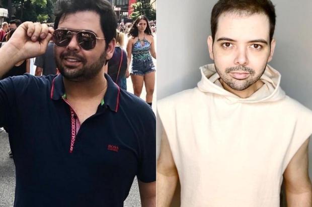 Conhecido por satirizar a ex-presidente Dilma, Gustavo Mendes exibe corpo após perder 37 quilos Colagem/Reprodução / Instagram