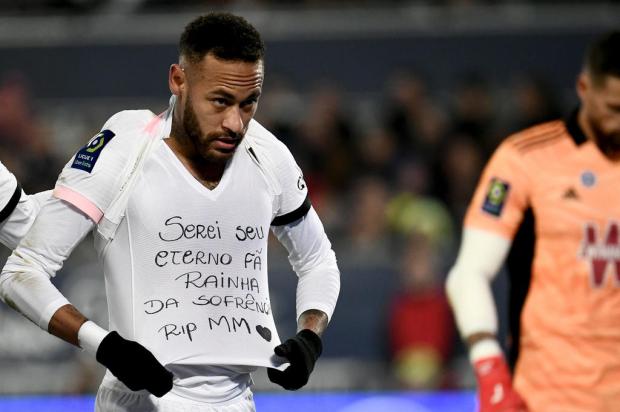 Neymar faz homenagem para Marília Mendonça após gol pelo PSG: "Serei seu eterno fã" Philippe LOPEZ / AFP/AFP