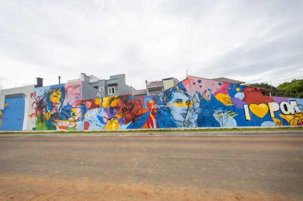 Grafite em mural com mais de mil metros quadrados é inaugurado no Jardim Itu-Sabará, em Porto Alegre Diego Larré / MRV/Divulgação/MRV/Divulgação