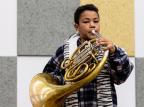 Alunos da Escola de Música da Ospa que tiveram trompa furtada recebem doação de novos instrumentos Vitória Proença / Divulgação/Divulgação