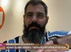 De camisa do Grêmio, Juliano Cazarré fala sobre alta da filha caçula e pede: "Continuem rezando" TV Globo / Reprodução/Reprodução