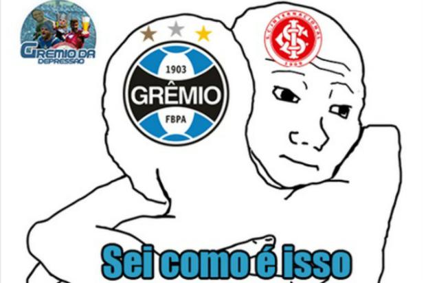 Eliminação da dupla Gre-Nal gera piadas nas redes sociais